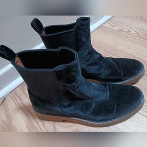 Dries Van Noten Chelsea Velvet Ankle Boots